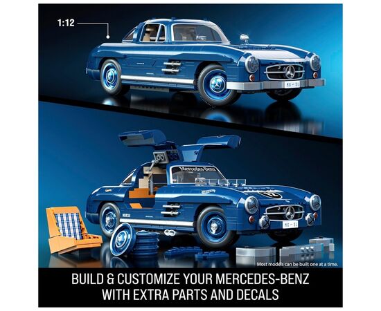 Конструктор Hot Wheels Brick Shop Mercedes-Benz 300 SL 1600 деталей (HWW25), изображение 2 Конструктор Hot Wheels Brick Shop Mercedes-Benz 300 SL 1600 деталей (HWW25), изображение 2