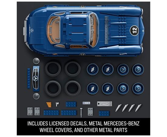 Конструктор Hot Wheels Brick Shop Mercedes-Benz 300 SL 1600 деталей (HWW25), изображение 3 Конструктор Hot Wheels Brick Shop Mercedes-Benz 300 SL 1600 деталей (HWW25), изображение 3