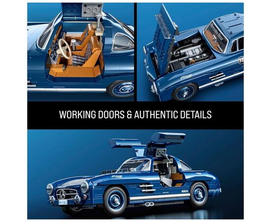 Конструктор Hot Wheels Brick Shop Mercedes-Benz 300 SL 1600 деталей (HWW25), изображение 5 Конструктор Hot Wheels Brick Shop Mercedes-Benz 300 SL 1600 деталей (HWW25), изображение 5