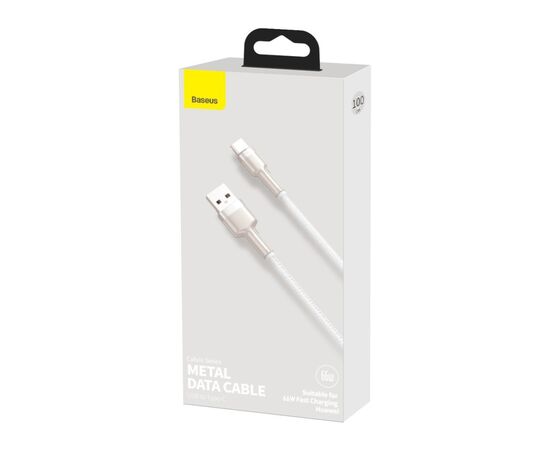 Дата кабель USB-C to USB-C 1.0m 66W metal Baseus (CAKF000102), зображення 3 Дата кабель USB-C to USB-C 1.0m 66W metal Baseus (CAKF000102), зображення 3