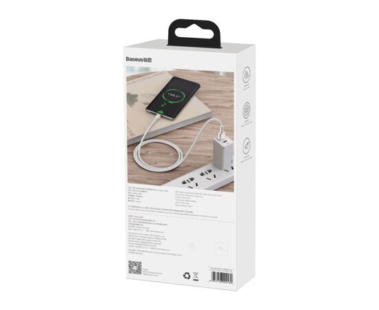 Дата кабель USB-C to USB-C 1.0m 66W metal Baseus (CAKF000102), зображення 4 Дата кабель USB-C to USB-C 1.0m 66W metal Baseus (CAKF000102), зображення 4