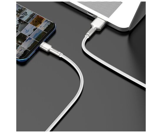 Дата кабель USB-C to USB-C 1.0m 66W metal Baseus (CAKF000102), зображення 5 Дата кабель USB-C to USB-C 1.0m 66W metal Baseus (CAKF000102), зображення 5