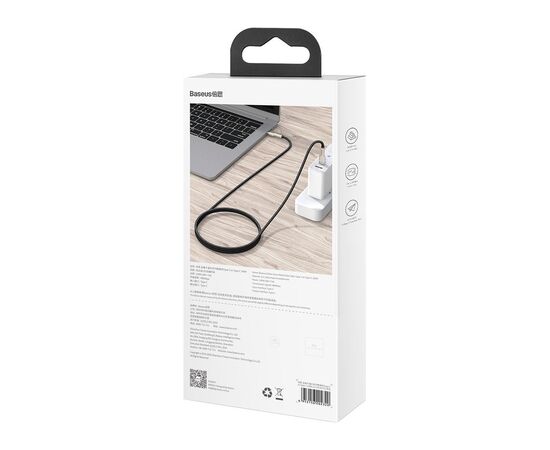 Дата кабель USB-C to USB-C 1.0m 100W metal black Baseus (CATJK-C01), зображення 5 Дата кабель USB-C to USB-C 1.0m 100W metal black Baseus (CATJK-C01), зображення 5