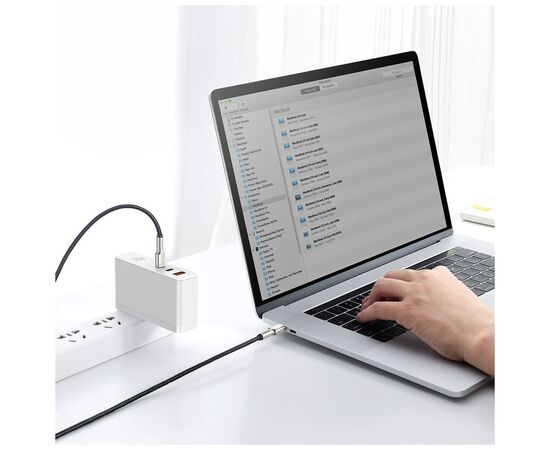 Дата кабель USB-C to USB-C 1.0m 100W metal black Baseus (CATJK-C01), зображення 6 Дата кабель USB-C to USB-C 1.0m 100W metal black Baseus (CATJK-C01), зображення 6