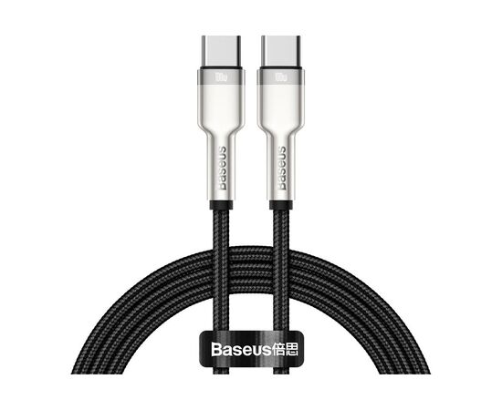Дата кабель USB-C to USB-C 1.0m 100W metal black Baseus (CATJK-C01)
