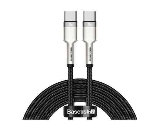 Дата кабель USB-C to USB-C 2.0m 100W metal black Baseus (CATJK-D01)