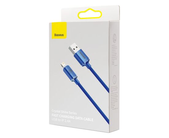Дата кабель USB 2.0 AM to Lightning 1.2m 2.4A blue Baseus (CAJY000003), зображення 5 Дата кабель USB 2.0 AM to Lightning 1.2m 2.4A blue Baseus (CAJY000003), зображення 5