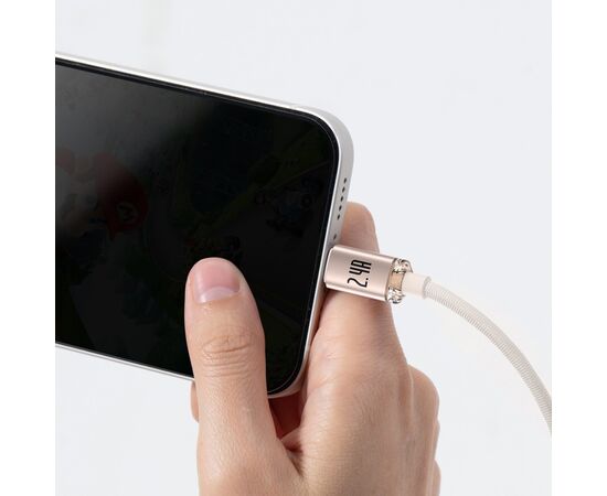 Дата кабель USB 2.0 AM to Lightning 1.2m 2.4A pink Baseus (CAJY001104), зображення 6 Дата кабель USB 2.0 AM to Lightning 1.2m 2.4A pink Baseus (CAJY001104), зображення 6