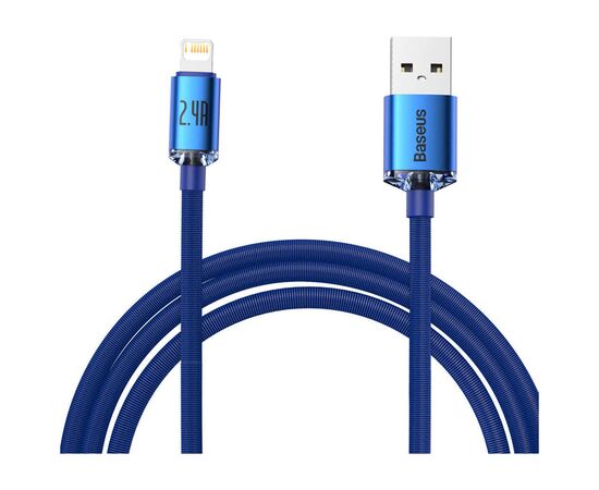 Дата кабель USB 2.0 AM to Lightning 2.0m 2.4A blue Baseus (CAJY000103)