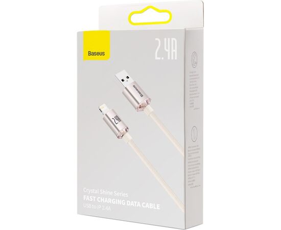 Дата кабель USB 2.0 AM to Lightning 2.0m 2.4A pink Baseus (CAJY001204), зображення 5 Дата кабель USB 2.0 AM to Lightning 2.0m 2.4A pink Baseus (CAJY001204), зображення 5