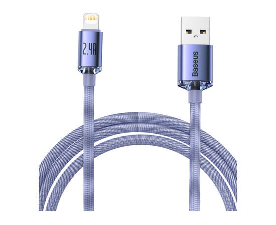 Дата кабель USB 2.0 AM to Lightning 2.0m 2.4A purple Baseus (CAJY000105)