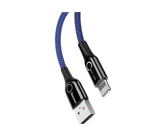 Дата кабель USB 2.0 AM to Lightning 1.0m 2.4A blue Baseus (CALCD-03), зображення 2 Дата кабель USB 2.0 AM to Lightning 1.0m 2.4A blue Baseus (CALCD-03), зображення 2