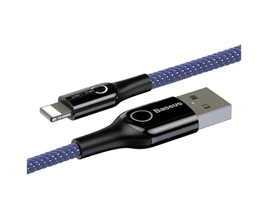Дата кабель USB 2.0 AM to Lightning 1.0m 2.4A blue Baseus (CALCD-03), зображення 3 Дата кабель USB 2.0 AM to Lightning 1.0m 2.4A blue Baseus (CALCD-03), зображення 3