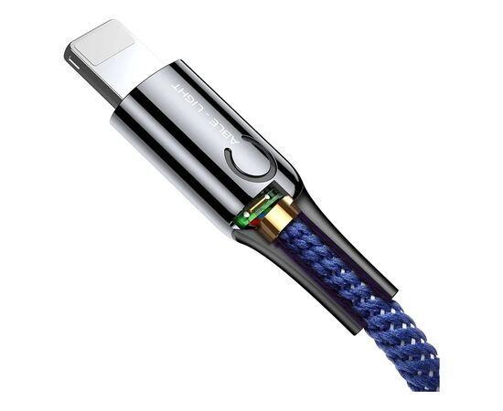 Дата кабель USB 2.0 AM to Lightning 1.0m 2.4A blue Baseus (CALCD-03), зображення 4 Дата кабель USB 2.0 AM to Lightning 1.0m 2.4A blue Baseus (CALCD-03), зображення 4