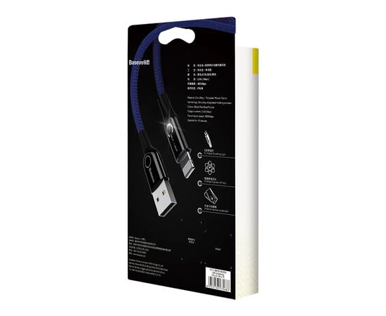 Дата кабель USB 2.0 AM to Lightning 1.0m 2.4A blue Baseus (CALCD-03), зображення 8 Дата кабель USB 2.0 AM to Lightning 1.0m 2.4A blue Baseus (CALCD-03), зображення 8