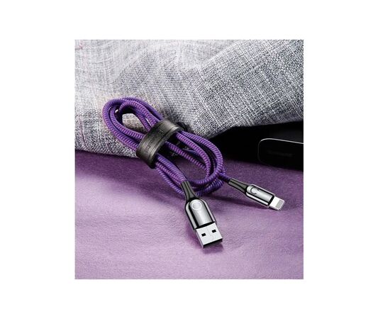 Дата кабель USB 2.0 AM to Lightning 1.0m 2.4A purple Baseus (CALCD-05), зображення 4 Дата кабель USB 2.0 AM to Lightning 1.0m 2.4A purple Baseus (CALCD-05), зображення 4