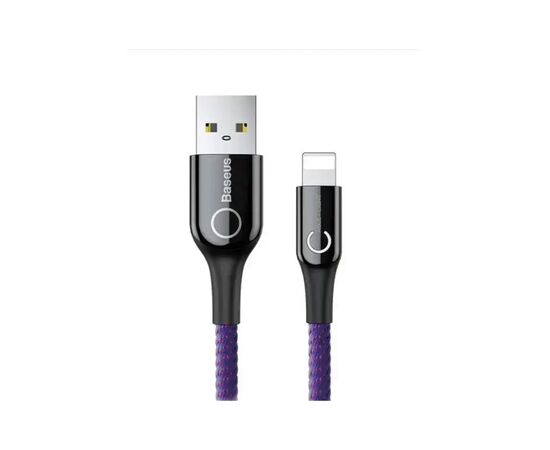 Дата кабель USB 2.0 AM to Lightning 1.0m 2.4A purple Baseus (CALCD-05)