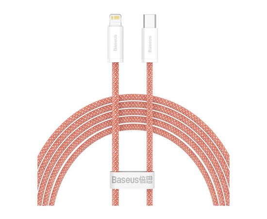Дата кабель USB-C to Lightning 2.0m 20W orange Baseus (CALD000107), зображення 2 Дата кабель USB-C to Lightning 2.0m 20W orange Baseus (CALD000107), зображення 2