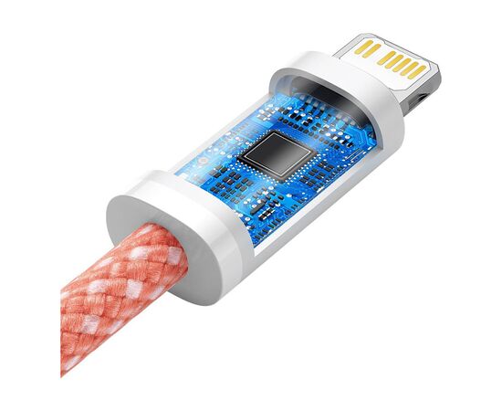 Дата кабель USB-C to Lightning 2.0m 20W orange Baseus (CALD000107), зображення 4 Дата кабель USB-C to Lightning 2.0m 20W orange Baseus (CALD000107), зображення 4