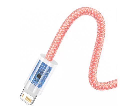 Дата кабель USB 2.0 AM to Lightning 1.0m 2.4A orange Baseus (CALD000407), зображення 3 Дата кабель USB 2.0 AM to Lightning 1.0m 2.4A orange Baseus (CALD000407), зображення 3