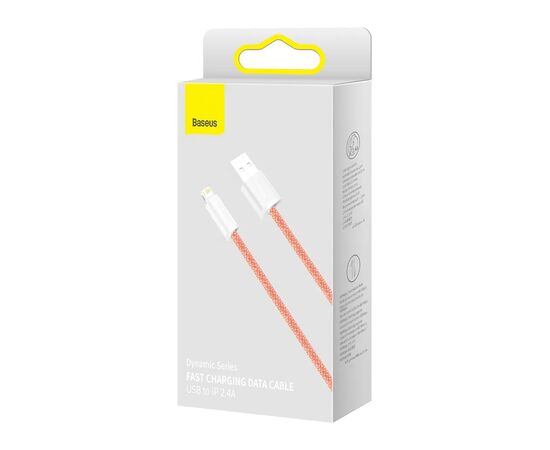 Дата кабель USB 2.0 AM to Lightning 1.0m 2.4A orange Baseus (CALD000407), зображення 5 Дата кабель USB 2.0 AM to Lightning 1.0m 2.4A orange Baseus (CALD000407), зображення 5