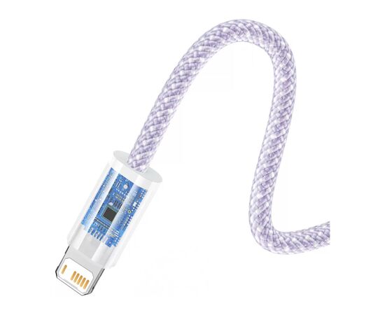 Дата кабель USB 2.0 AM to Lightning 1.0m 2.4A purple Baseus (CALD000405), зображення 3 Дата кабель USB 2.0 AM to Lightning 1.0m 2.4A purple Baseus (CALD000405), зображення 3