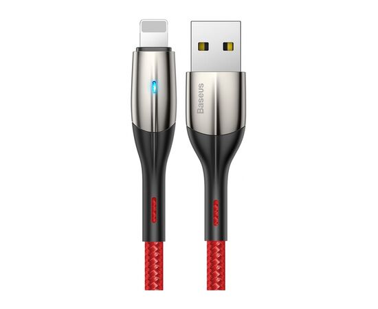 Дата кабель USB 2.0 AM to Lightning 1.0m 2.4A red Baseus (CALSP-B09), зображення 2 Дата кабель USB 2.0 AM to Lightning 1.0m 2.4A red Baseus (CALSP-B09), зображення 2