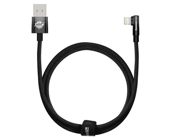 Дата кабель USB 2.0 AM to Lightning 1.0m 2.4A 90° corner black Baseus (CAVP000001) Дата кабель USB 2.0 AM to Lightning 1.0m 2.4A 90° corner black Baseus (CAVP000001)