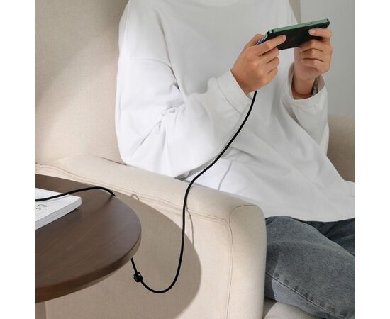Дата кабель USB 2.0 AM to Lightning 1.0m 2.4A 90° corner black/blue Baseus (CAVP000021), зображення 8 Дата кабель USB 2.0 AM to Lightning 1.0m 2.4A 90° corner black/blue Baseus (CAVP000021), зображення 8