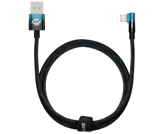 Дата кабель USB 2.0 AM to Lightning 1.0m 2.4A 90° corner black/blue Baseus (CAVP000021) Дата кабель USB 2.0 AM to Lightning 1.0m 2.4A 90° corner black/blue Baseus (CAVP000021)