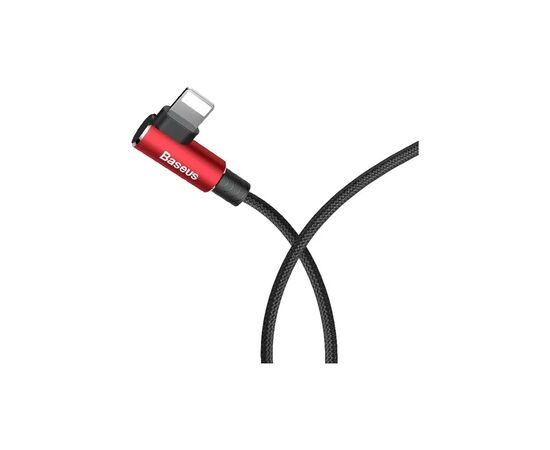 Дата кабель USB 2.0 AM to Lightning 2.0m 1.5A 90° corner red Baseus (CALMVP-A09), изображение 3