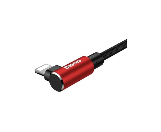 Дата кабель USB 2.0 AM to Lightning 2.0m 1.5A 90° corner red Baseus (CALMVP-A09), изображение 6