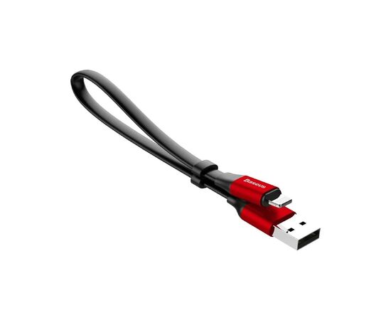 Дата кабель USB 2.0 AM to Lightning 0.23m 2A black/red Baseus (CALMBJ-B91), изображение 5