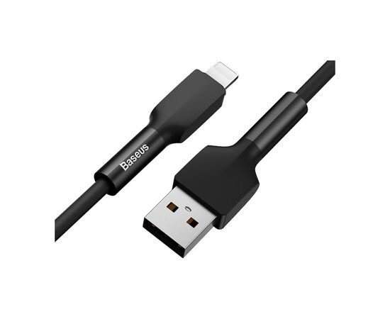 Дата кабель USB 2.0 AM to Lightning 1.0m black Baseus (CALGJ-01), зображення 2 Дата кабель USB 2.0 AM to Lightning 1.0m black Baseus (CALGJ-01), зображення 2