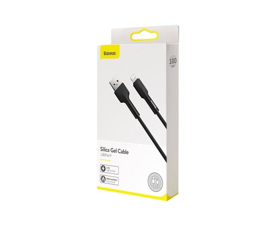 Дата кабель USB 2.0 AM to Lightning 1.0m black Baseus (CALGJ-01), зображення 3 Дата кабель USB 2.0 AM to Lightning 1.0m black Baseus (CALGJ-01), зображення 3