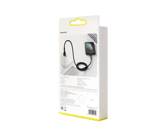 Дата кабель USB 2.0 AM to Lightning 1.0m black Baseus (CALGJ-01), зображення 4 Дата кабель USB 2.0 AM to Lightning 1.0m black Baseus (CALGJ-01), зображення 4
