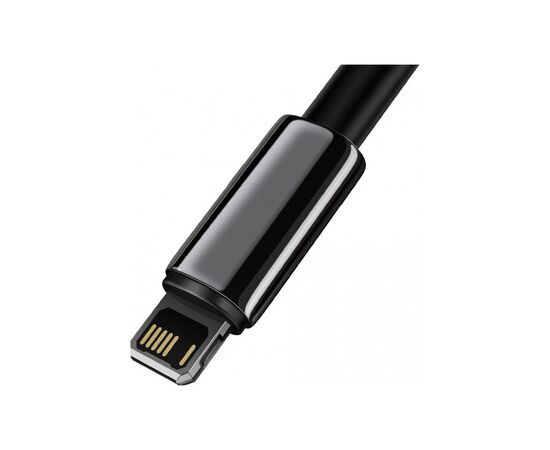 Дата кабель USB 2.0 AM to Lightning 2.0m 2.4A black Baseus (CALWJ-A01), зображення 3 Дата кабель USB 2.0 AM to Lightning 2.0m 2.4A black Baseus (CALWJ-A01), зображення 3