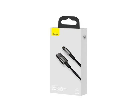 Дата кабель USB 2.0 AM to Lightning 2.0m 2.4A black Baseus (CALWJ-A01), зображення 5 Дата кабель USB 2.0 AM to Lightning 2.0m 2.4A black Baseus (CALWJ-A01), зображення 5