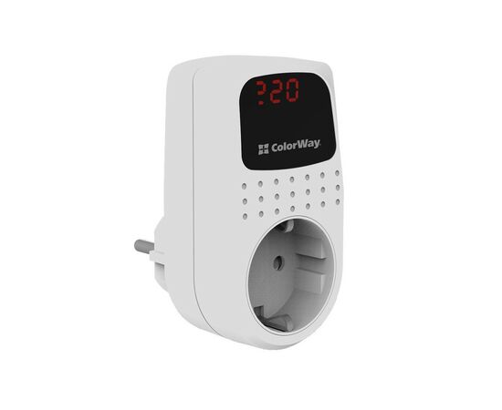 Реле напряжения ColorWay DS2, white (CW-VR16-02D), изображение 3 Реле напряжения ColorWay DS2, white (CW-VR16-02D), изображение 3