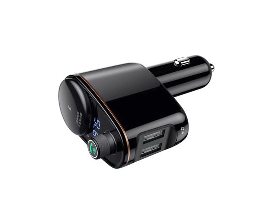 FM модулятор Baseus FM Launcher Locomotive 3.4 A 2 USB (CCHC000001), изображение 2 FM модулятор Baseus FM Launcher Locomotive 3.4 A 2 USB (CCHC000001), изображение 2