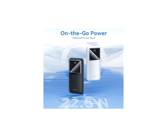 Батарея универсальная Vention 10000mAh 22.5W 3A, PD, QC/3.0, LED Display, Black (FHKB0), изображение 2 Батарея универсальная Vention 10000mAh 22.5W 3A, PD, QC/3.0, LED Display, Black (FHKB0), изображение 2