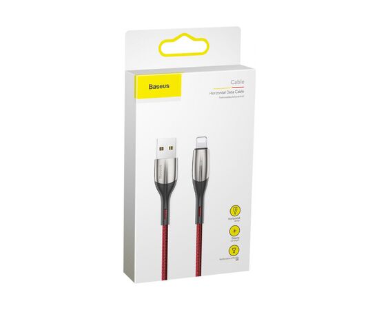 Дата кабель USB 2.0 AM to Lightning 2.0m 2.4A red Baseus (CALSP-C09), изображение 6