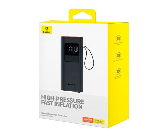 Автомобільний компресор Baseus SuperMini Pro Series Wireless Car Inflator Cluster Blac (C11159300111-00), зображення 7 Автомобільний компресор Baseus SuperMini Pro Series Wireless Car Inflator Cluster Blac (C11159300111-00), зображення 7