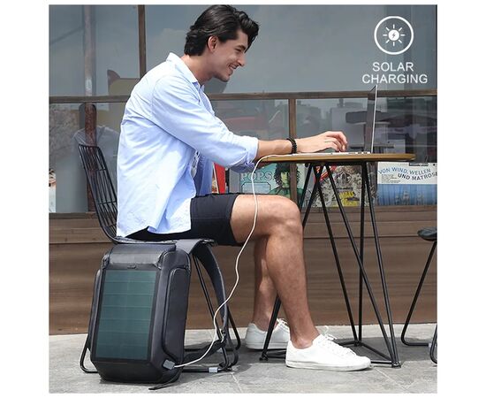 Рюкзак для ноутбука Kingsons 15.6" solar backpack Black (K9386W), изображение 12 Рюкзак для ноутбука Kingsons 15.6" solar backpack Black (K9386W), изображение 12
