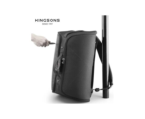 Рюкзак для ноутбука Kingsons 15.6" travel backpack Black (K9474W), изображение 5 Рюкзак для ноутбука Kingsons 15.6" travel backpack Black (K9474W), изображение 5