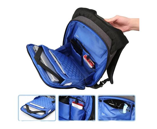 Рюкзак для ноутбука Kingsons 13.3" laptop backpack Light Grey (KS3149W-D13L), изображение 7 Рюкзак для ноутбука Kingsons 13.3" laptop backpack Light Grey (KS3149W-D13L), изображение 7