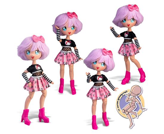Лялька 4SF Manga Dolls серії Hello Kitty – Тедді Рок (HKTF0100), зображення 6 Лялька 4SF Manga Dolls серії Hello Kitty – Тедді Рок (HKTF0100), зображення 6