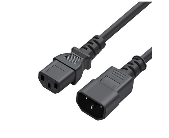 Кабель питания C13 to C14 1.8m black ColorWay (CW-CBP087-BK), изображение 2 Кабель питания C13 to C14 1.8m black ColorWay (CW-CBP087-BK), изображение 2