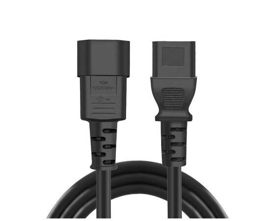 Кабель питания C13 to C14 1.8m black ColorWay (CW-CBP087-BK), изображение 3 Кабель питания C13 to C14 1.8m black ColorWay (CW-CBP087-BK), изображение 3