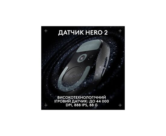 Мышка Logitech G Pro X Superlight 2 Dex Wireless Black (910-007357), изображение 3 Мышка Logitech G Pro X Superlight 2 Dex Wireless Black (910-007357), изображение 3
